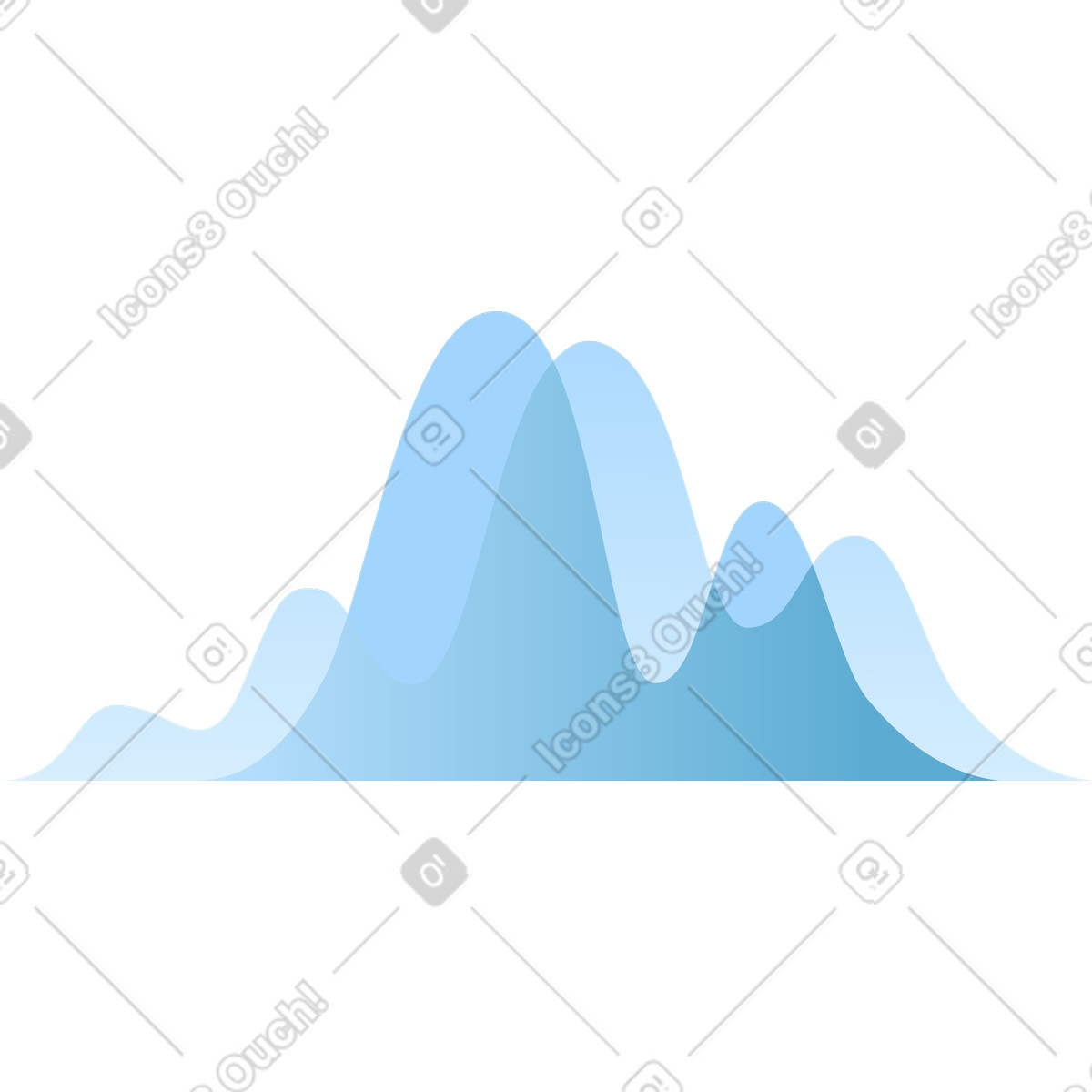 Curve del grafico di crescita illustrazione in stile Concept scarica in PNG, SVG