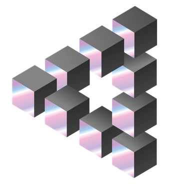 Three-dimensional cubes arranged in a geometric pattern - Experimental style illustration