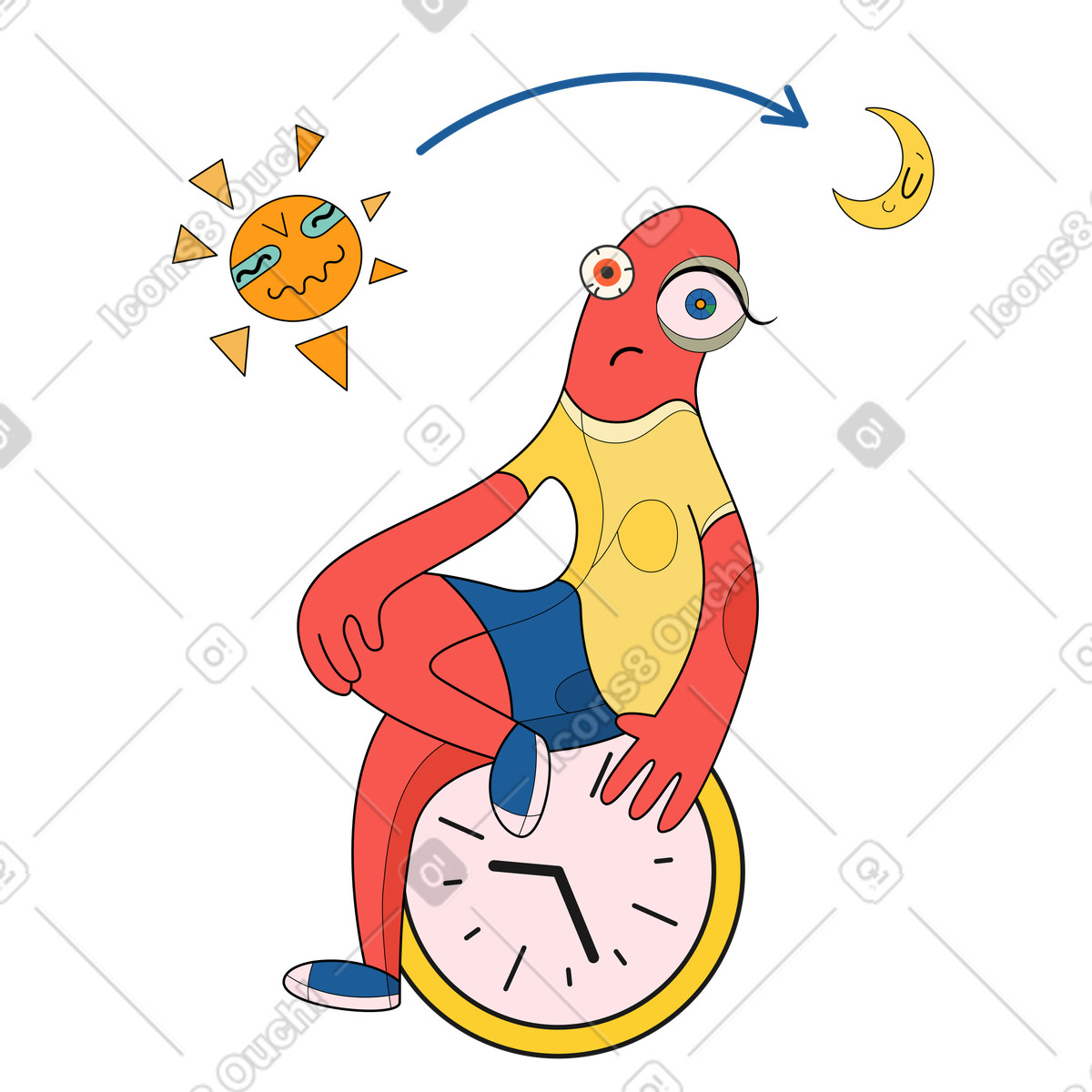 Waiting illustration in PNG, SVG