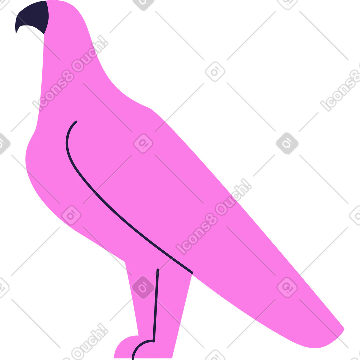 Ilustración Águila en estilo Mellow a descargar en PNG y SVG