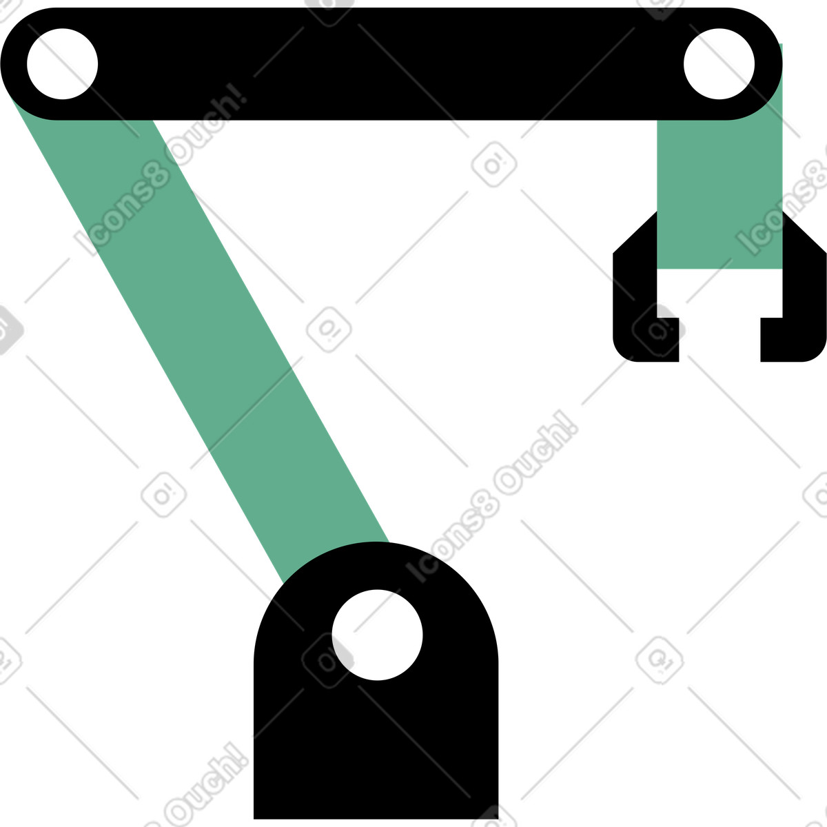 Ilustraci&oacute;n Robot arm manipulator en estilo Network a descargar en PNG y SVG
