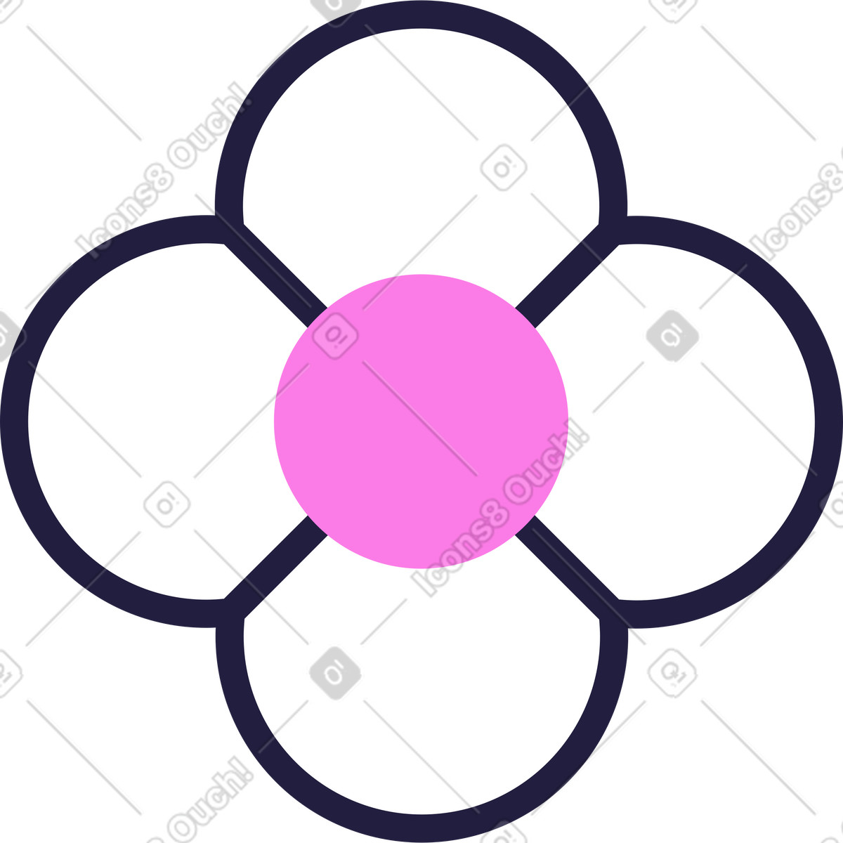 Fiore illustrazione in stile Mellow scarica in PNG, SVG