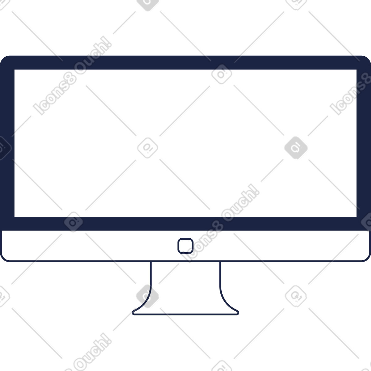 Monitor illustration in PNG, SVG