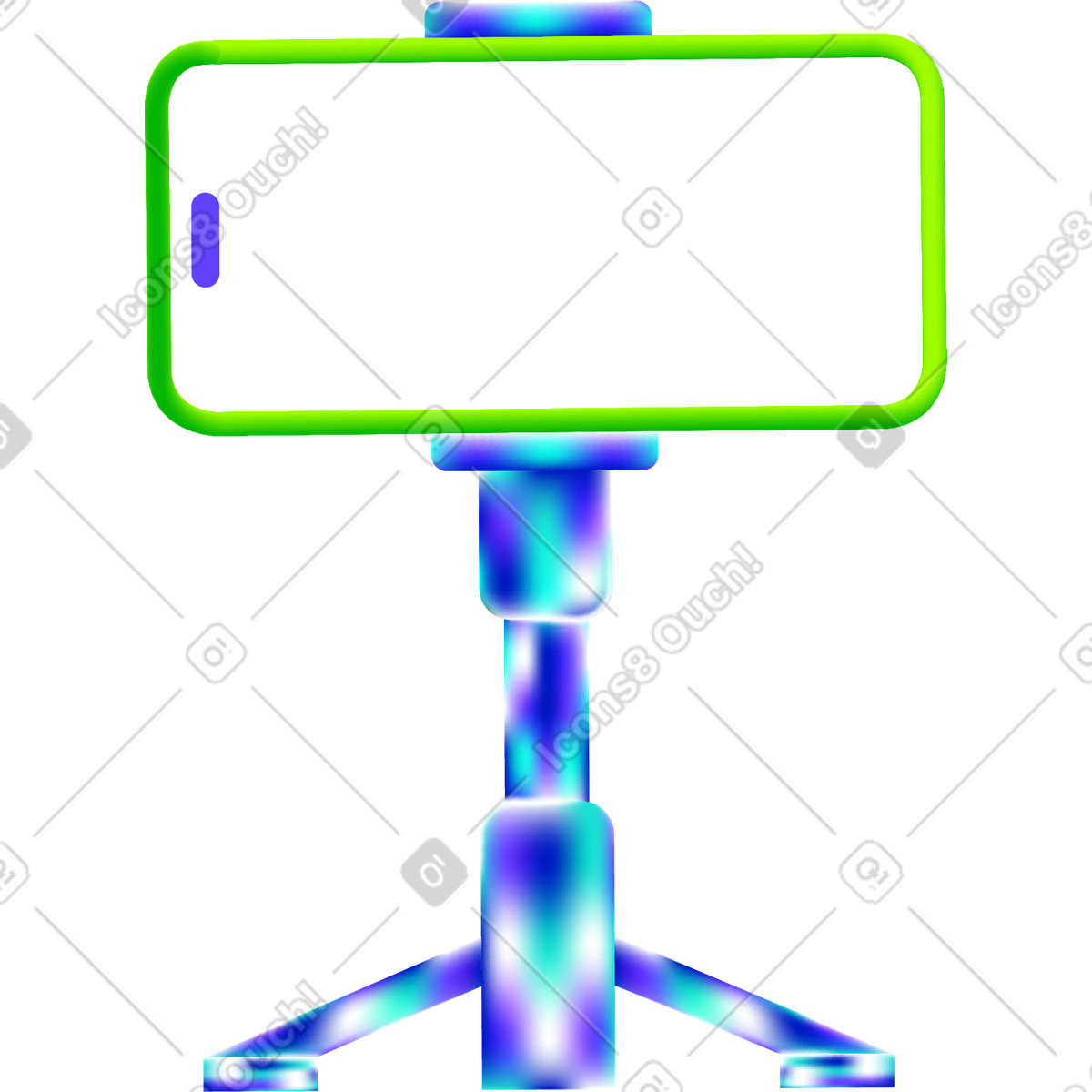 Ilustración Teléfono con soporte de apoyo en estilo Pure a descargar en PNG y SVG