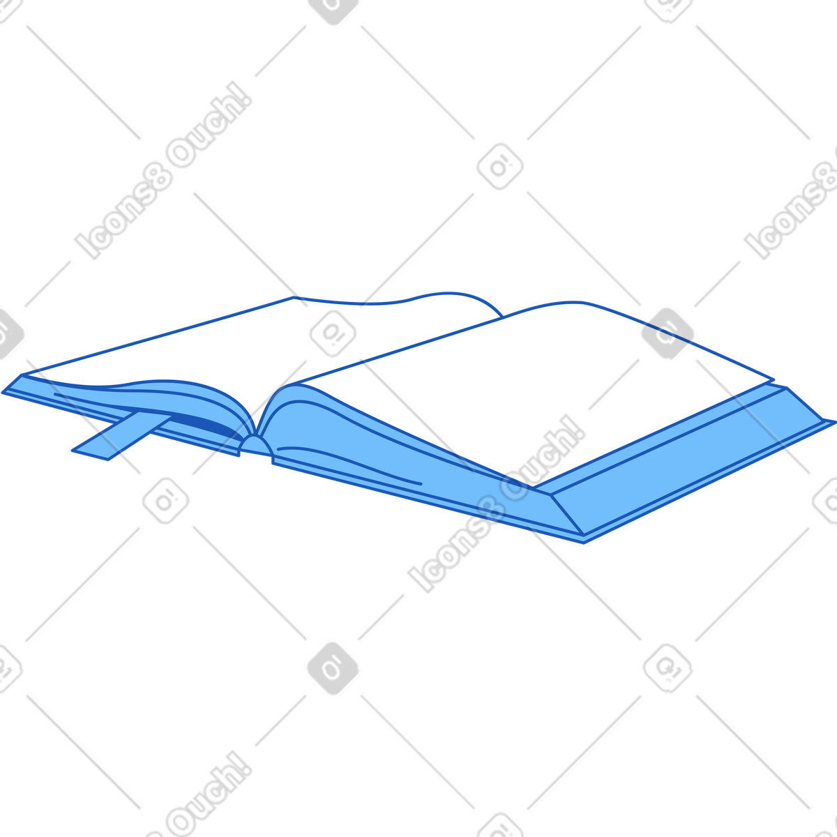 Ilustración Libro abierto en estilo Storyline a descargar en PNG y SVG