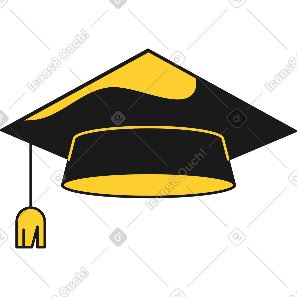 下载 Taxi 风格的 学术毕业帽 插画，支持 PNG、SVG 格式