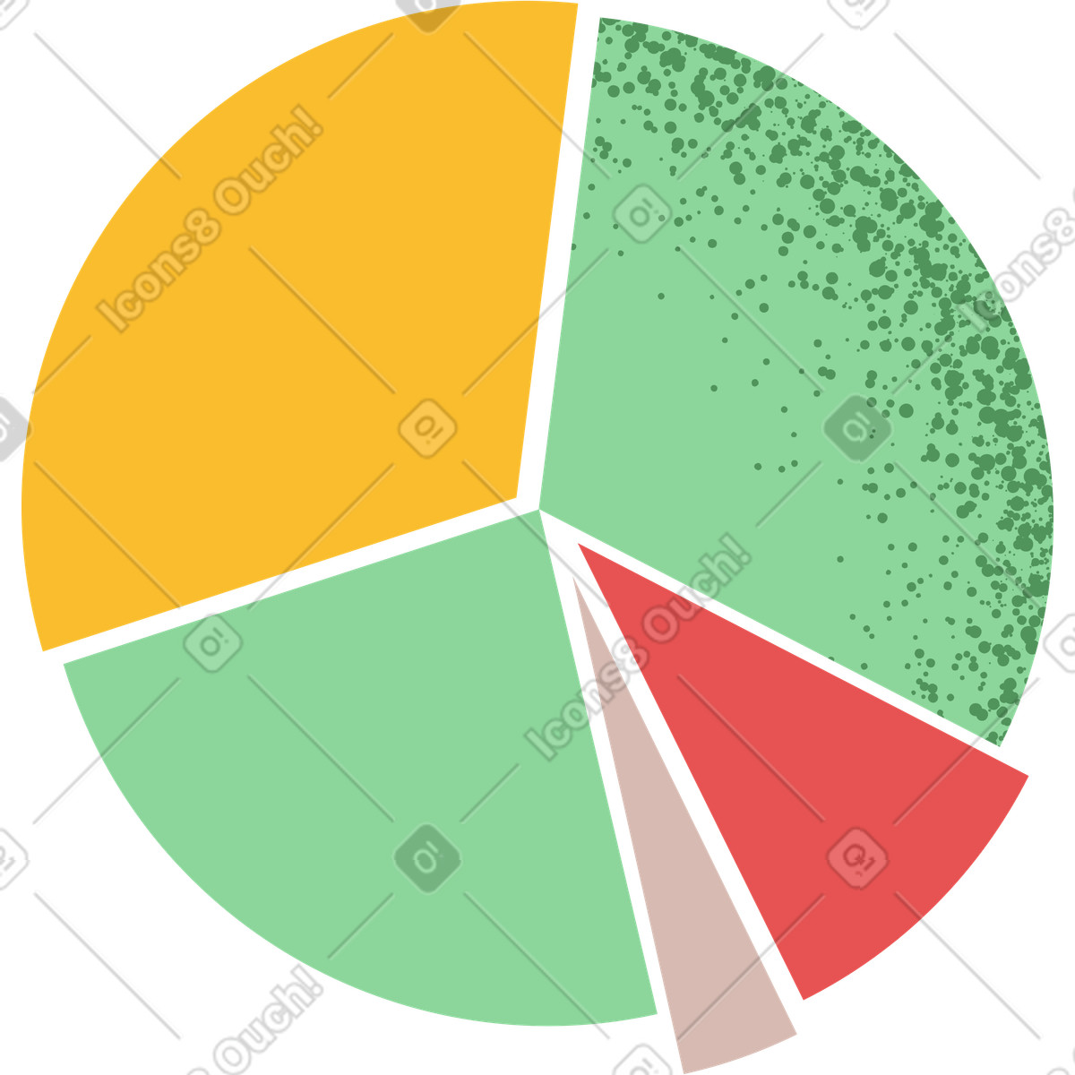 Иллюстрация Pie chart в стиле Pale — скачать в форматах PNG, SVG