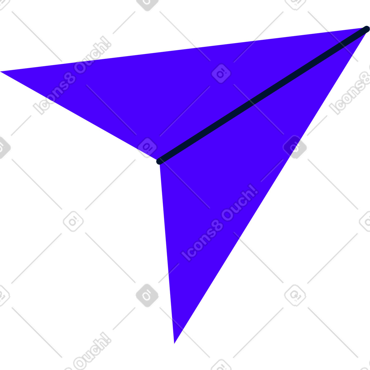 Ilustração de Avião papel em no estilo Cubes para baixar em PNG, SVG