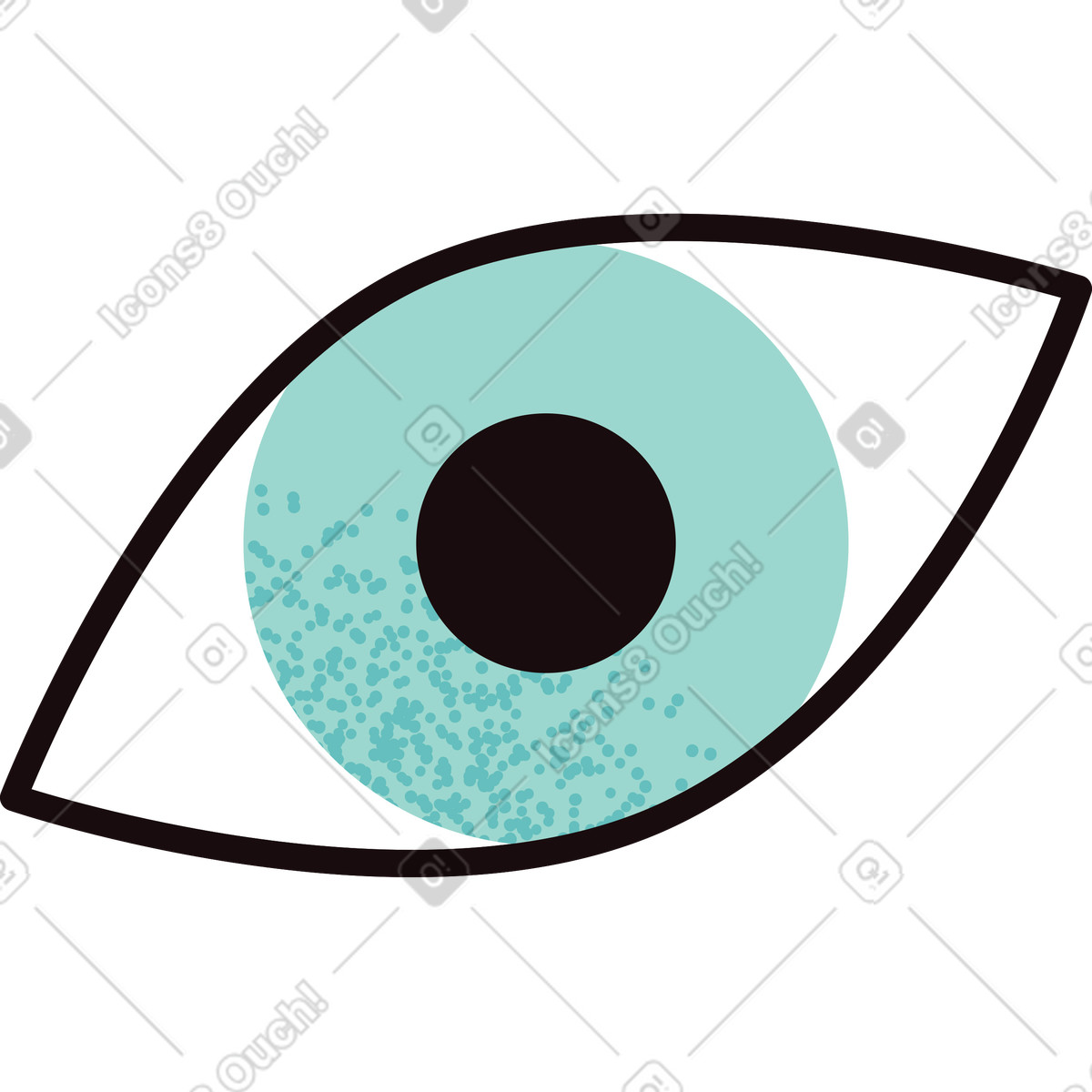 Eye illustration in Delight style download in PNG, SVG