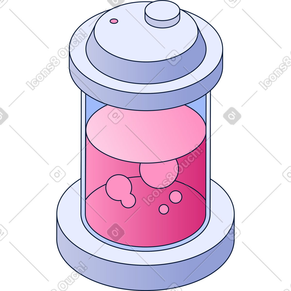 Illustration Liquide pétillant dans un récipient le style Neat à télécharger aux formats PNG, SVG