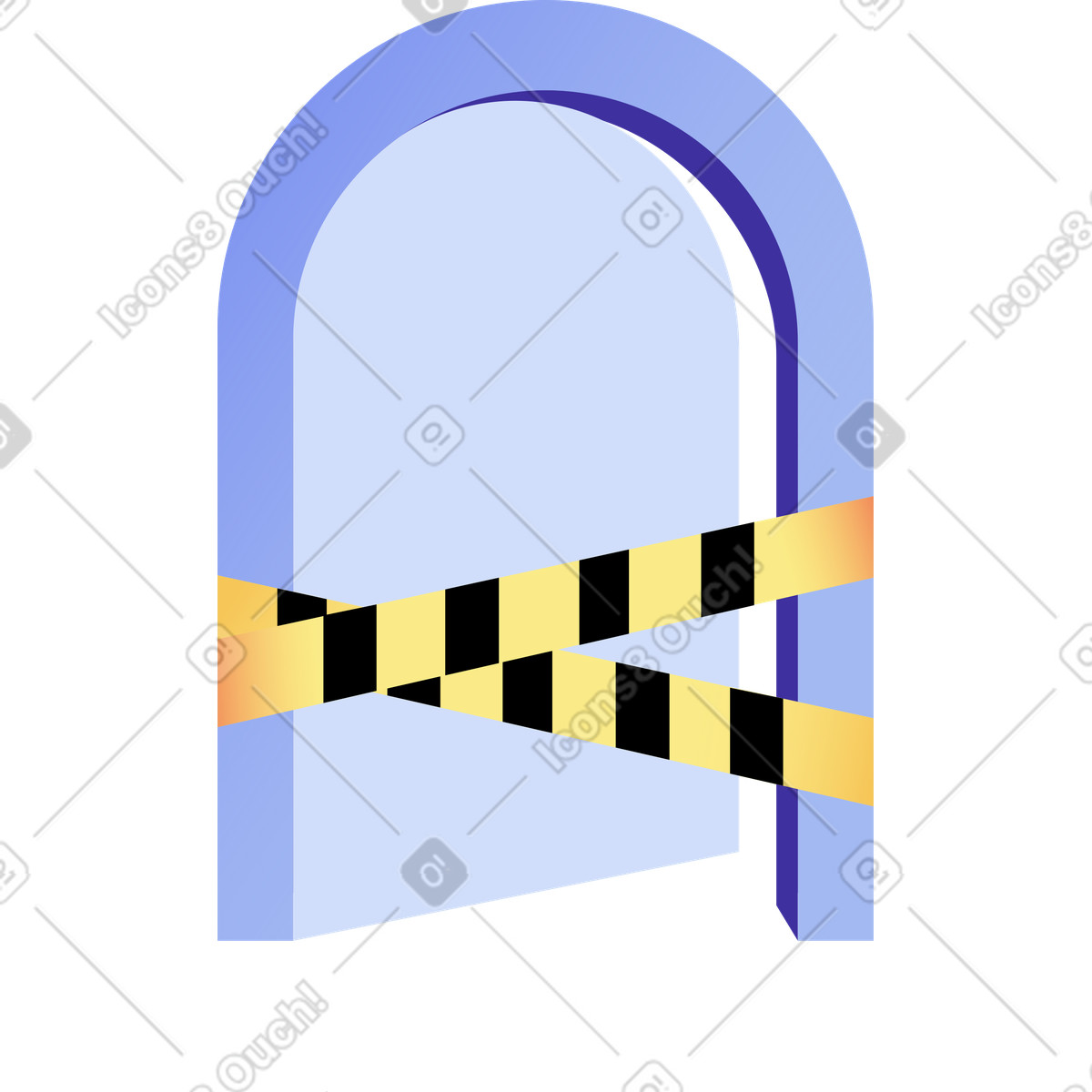 Ilustração de Porta gravada em no estilo Levels para baixar em PNG, SVG