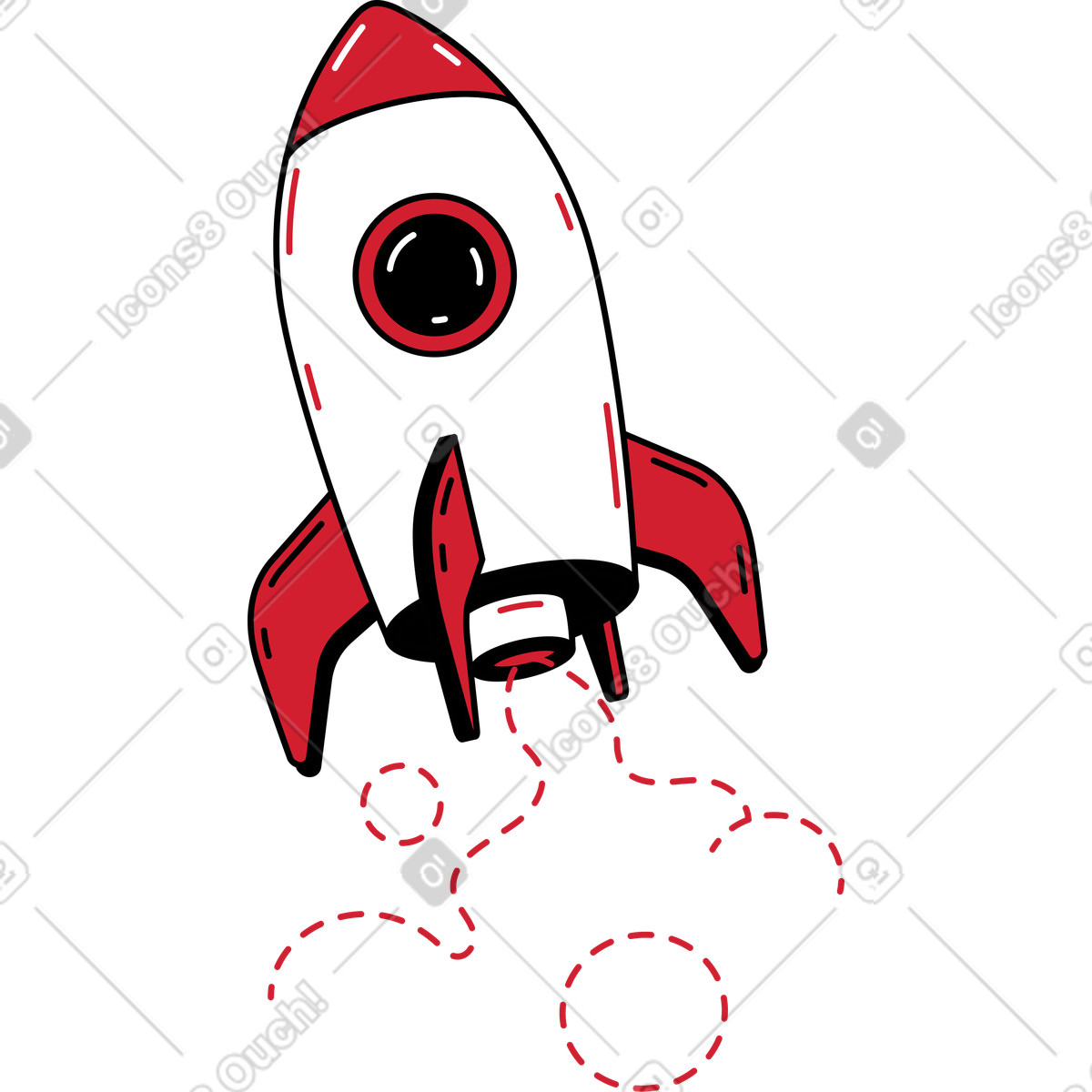 Rocket illustration in PNG, SVG