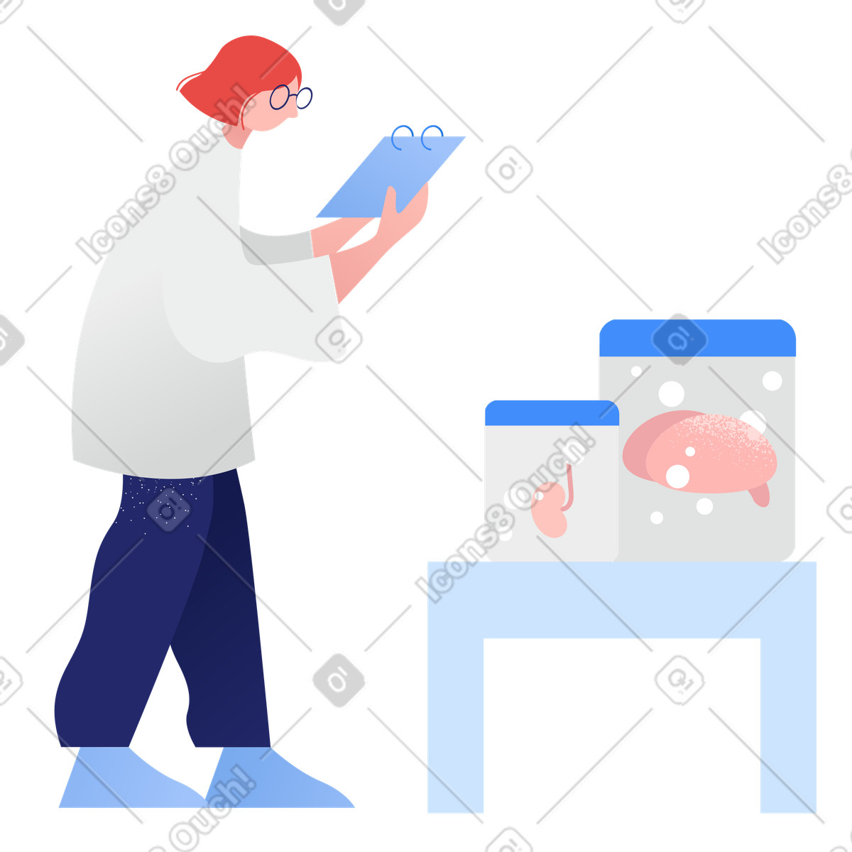 Laborgezüchtete organe-Illustration im Clip-Stil als Download in PNG, SVG