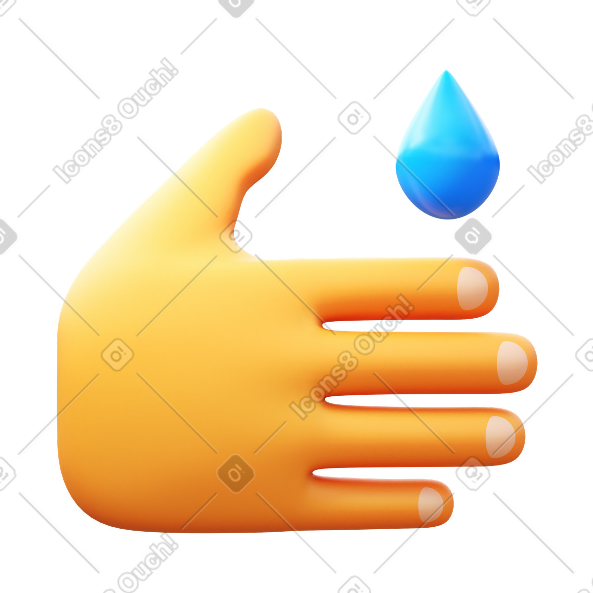 Wash your hands illustrazione in stile 3D Fluency scarica in PNG, SVG