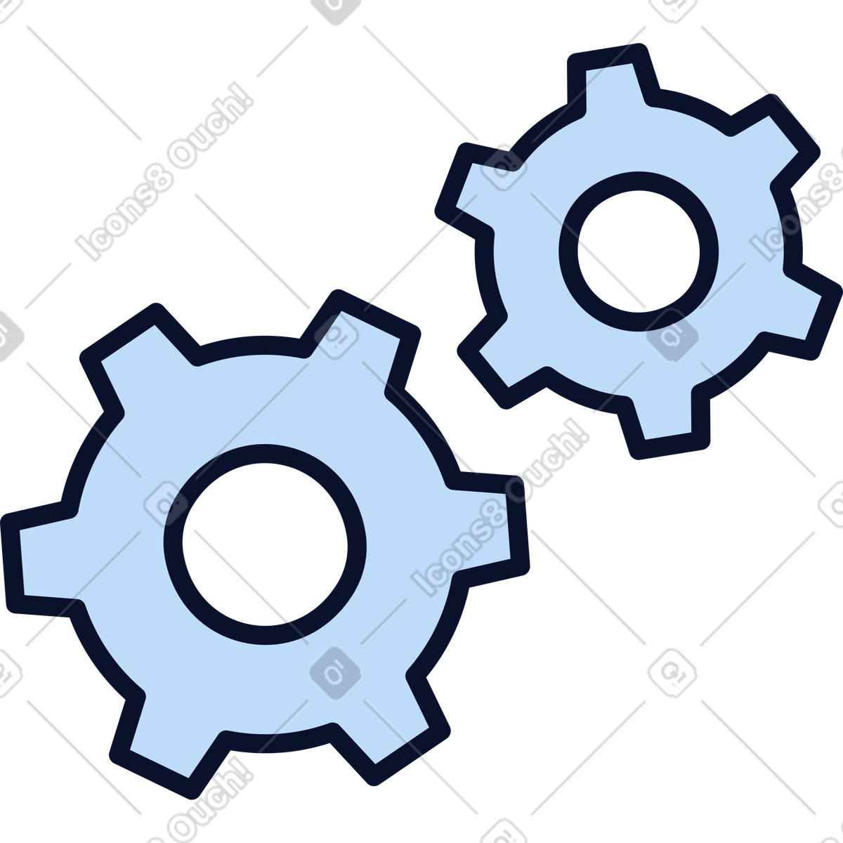 下载 Flexy 风格的 齿轮图标 插画，支持 PNG、SVG 格式