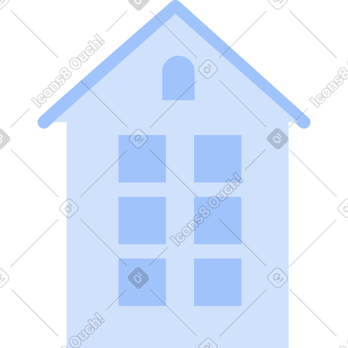 Ilustração de Casa em no estilo Clip para baixar em PNG, SVG