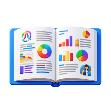 A report with an open layout showcasing vibrant, colorful graphs and illustrations. The pages are filled with various charts, including bar graphs, line charts, and pie charts, each presented in distinct, bright colors. The illustrations complement the data, depicting relevant concepts and themes related to the report's subject matter. Text is arranged in a clear, organized manner, making the information accessible and engaging.