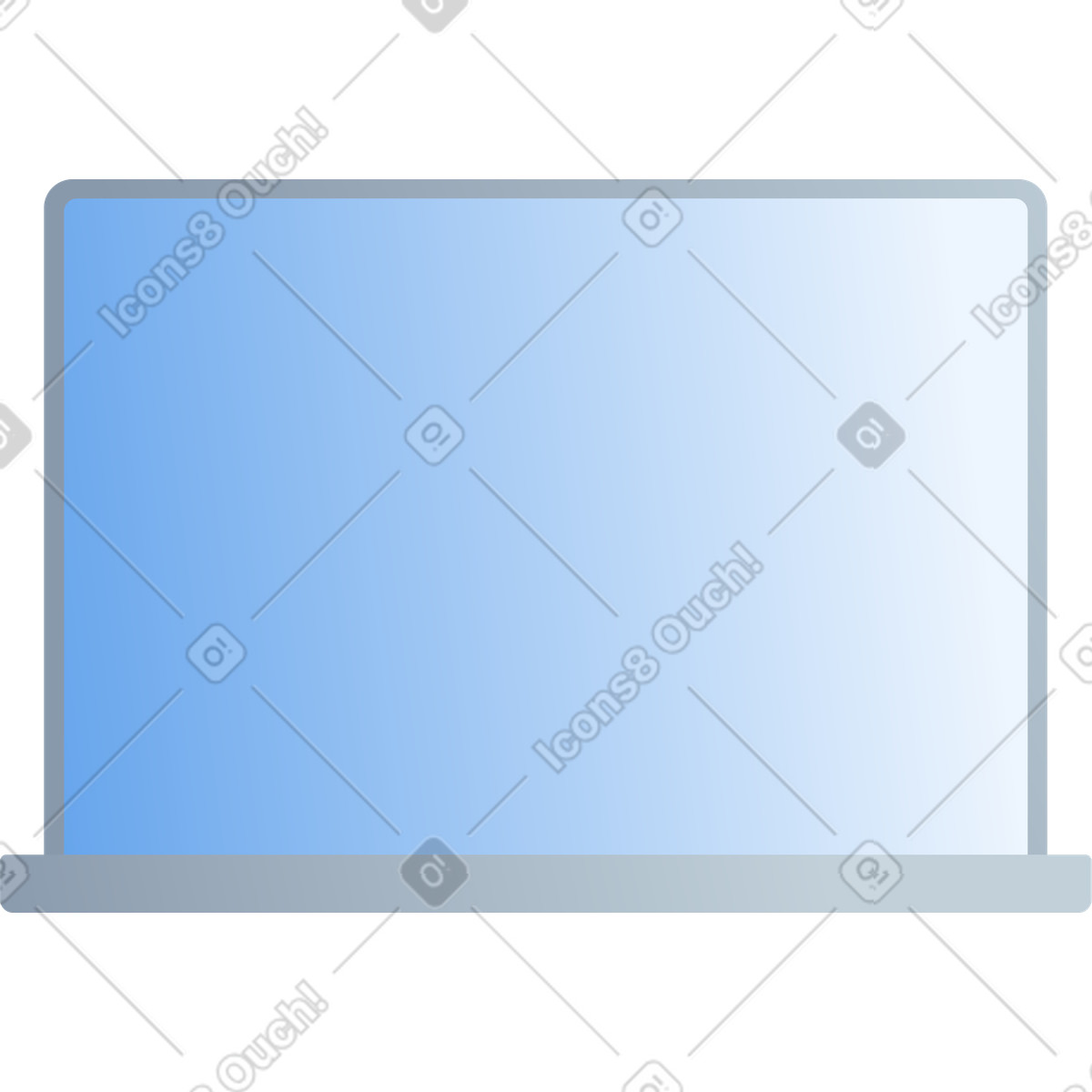 Laptop-Illustration im Silky-Stil als Download in PNG, SVG