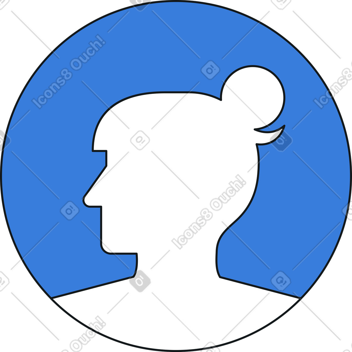 Ilustração de Avatar pessoa em no estilo Midnight para baixar em PNG, SVG