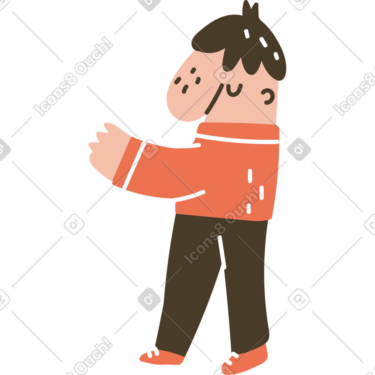 Иллюстрация Man walking left в стиле Karlsson — скачать в форматах PNG, SVG