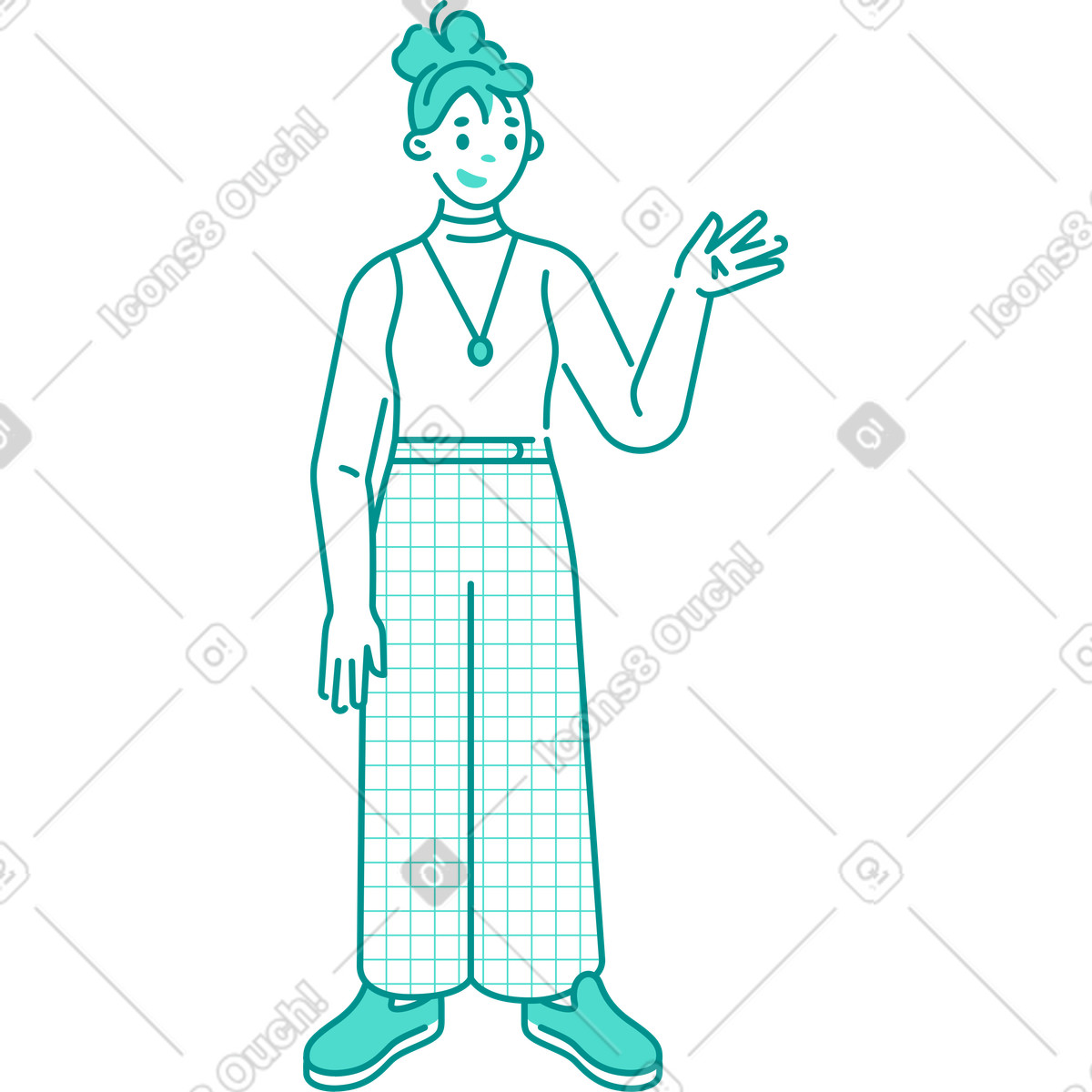 Illustration Femme dans le style Natty à télécharger aux formats PNG, SVG