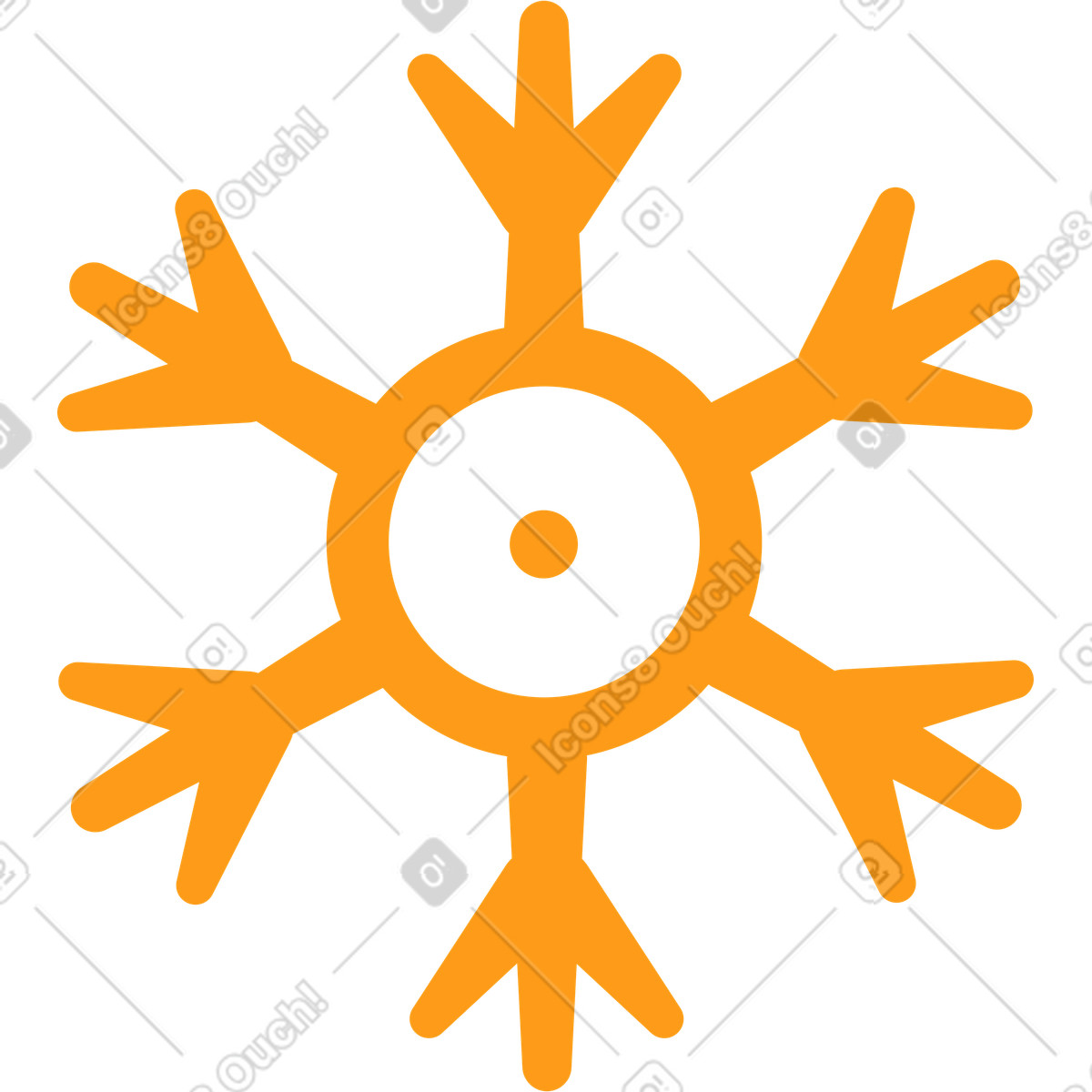 Schneeflocke-Illustration im Kingdom-Stil als Download in PNG, SVG