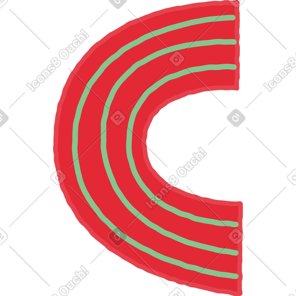 Stripy 스타일의 팔 일러스트레이션 PNG, SVG 다운로드
