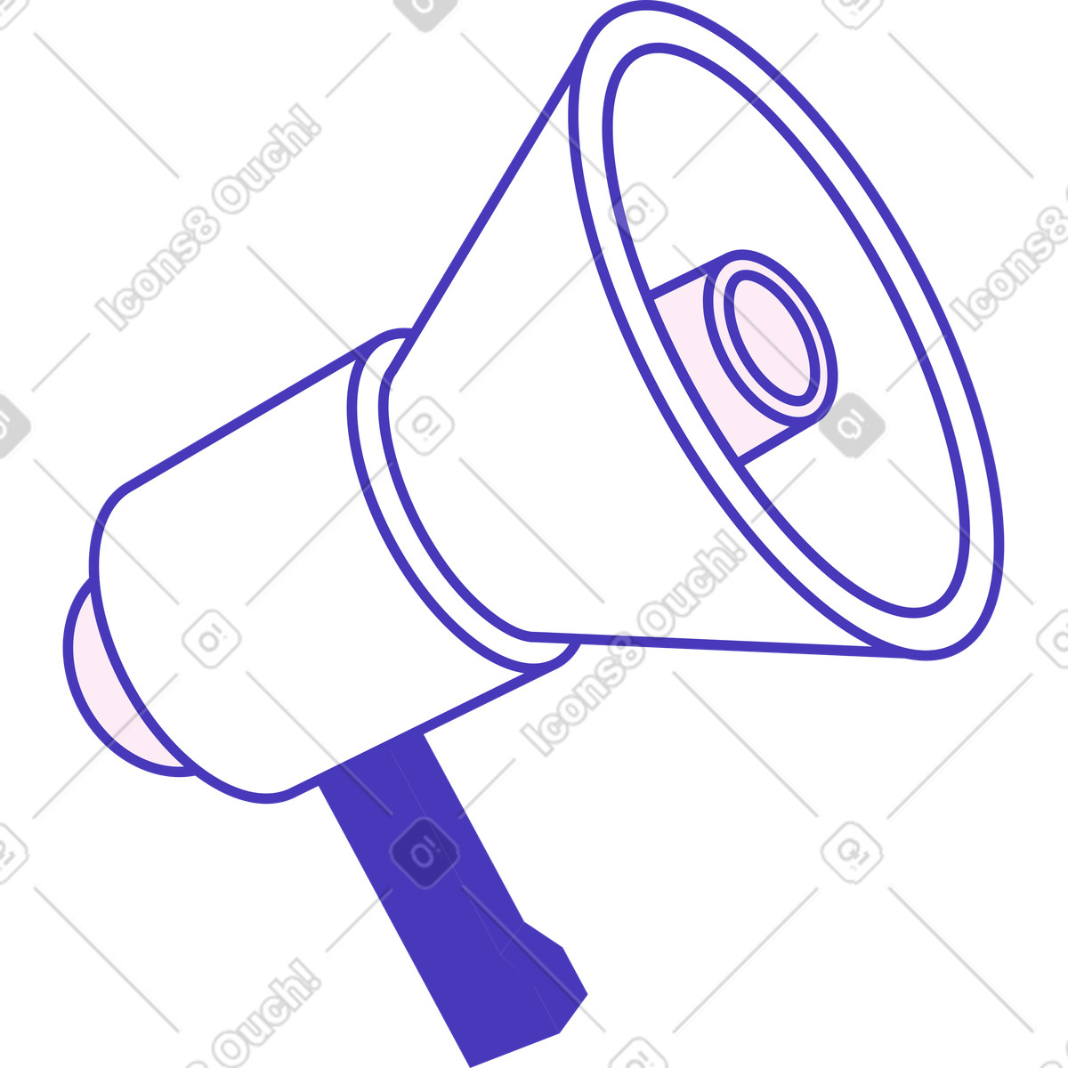 Ilustração de Megafone em no estilo Blueberry para baixar em PNG, SVG