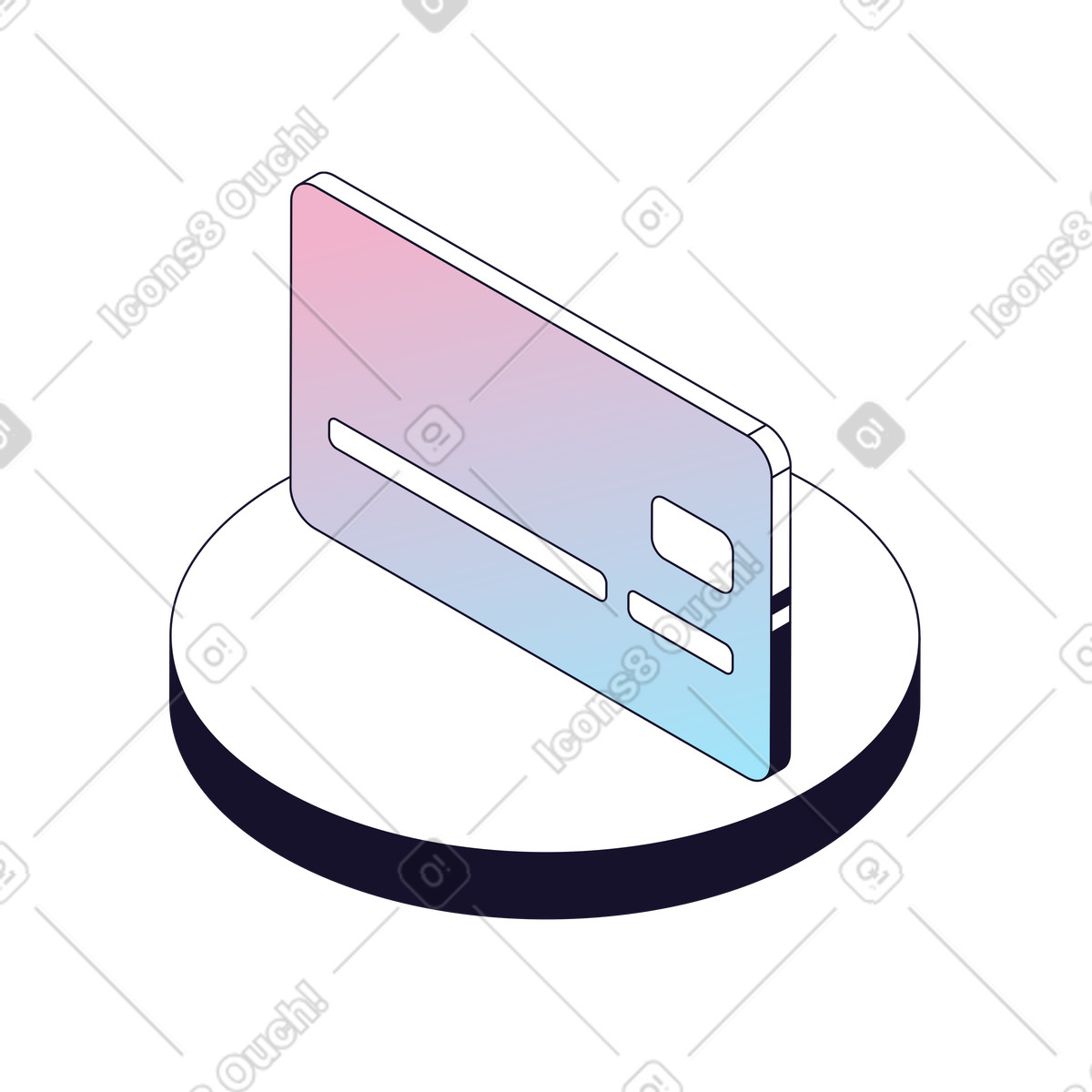 Bank Card, Payment Method, Financial Account illustration in Node style download in PNG, SVG