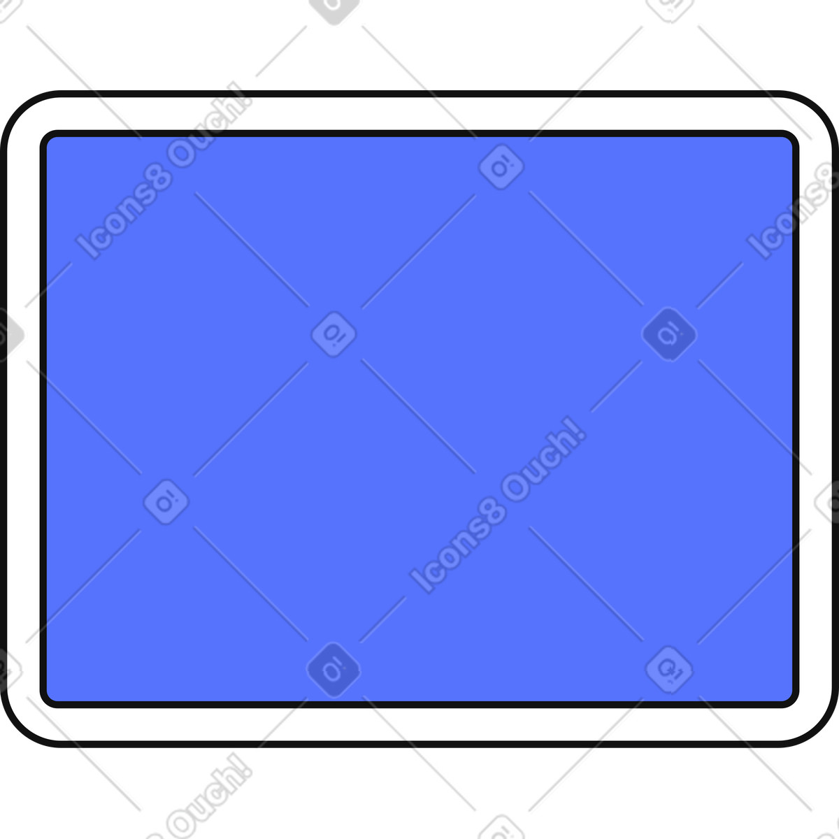 Main 스타일의 Tablet blank screen template for app interface and web design 일러스트레이션 PNG, SVG 다운로드