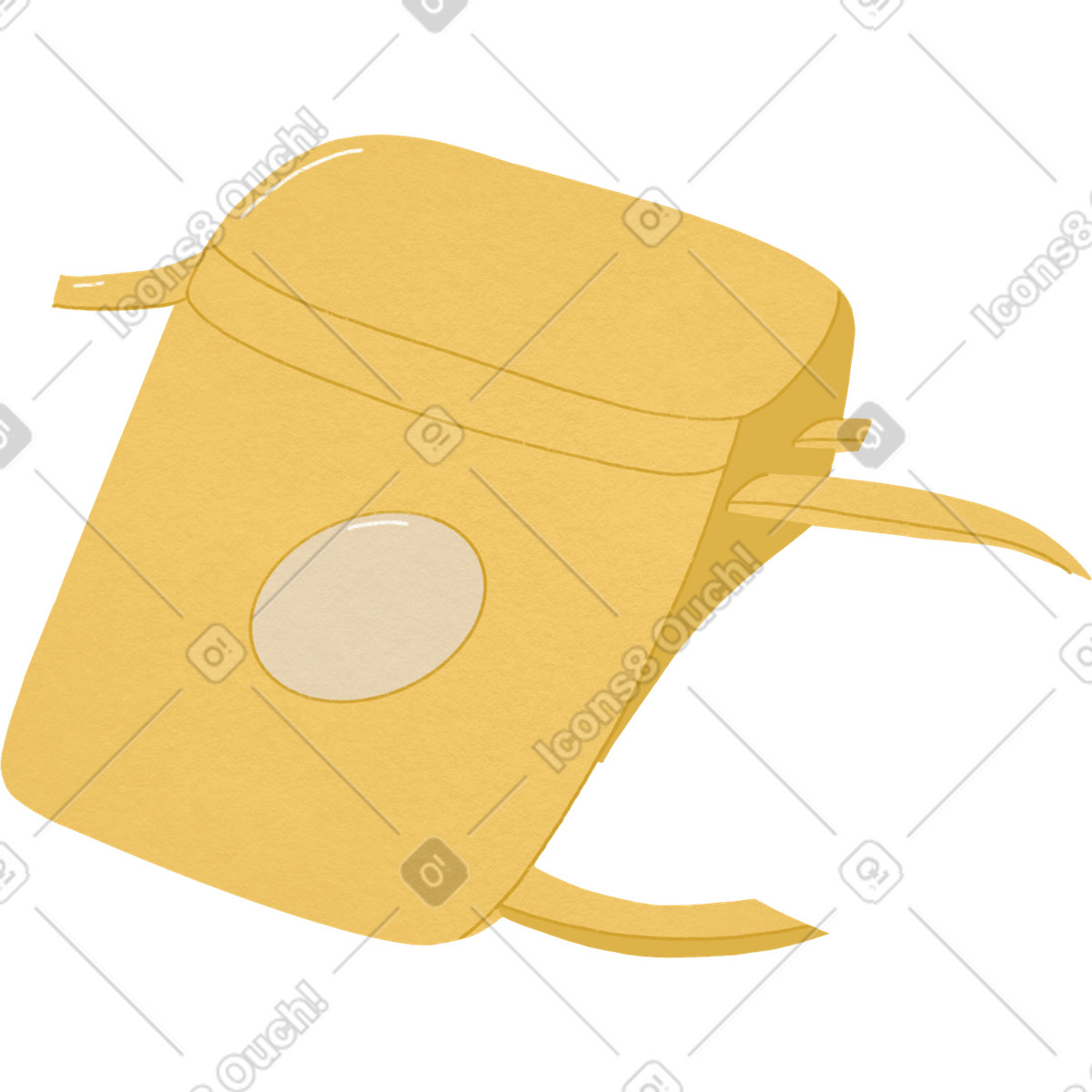 Ilustración Yellow deliveryman's bag en estilo Goose a descargar en PNG y SVG