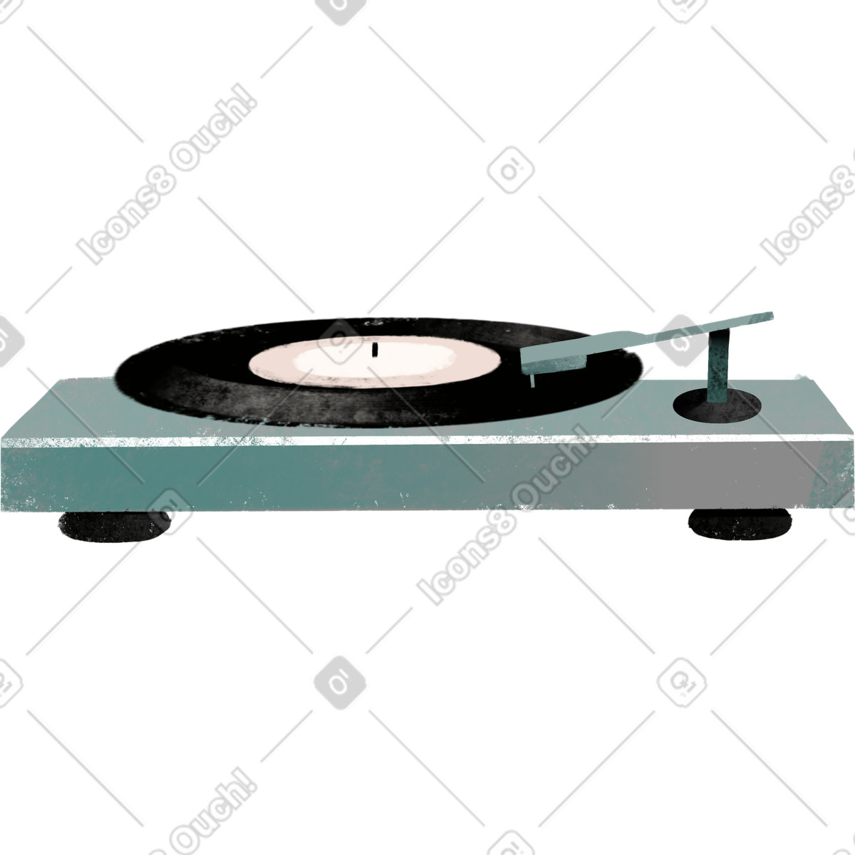 下载 Fabulous 风格的 Vinyl player 插画，支持 PNG、SVG 格式