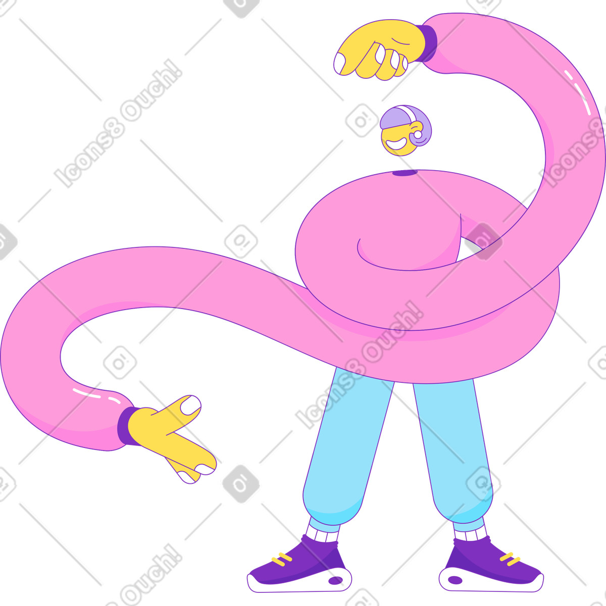 Illustration Artiste dans le style Elastic à télécharger aux formats PNG, SVG