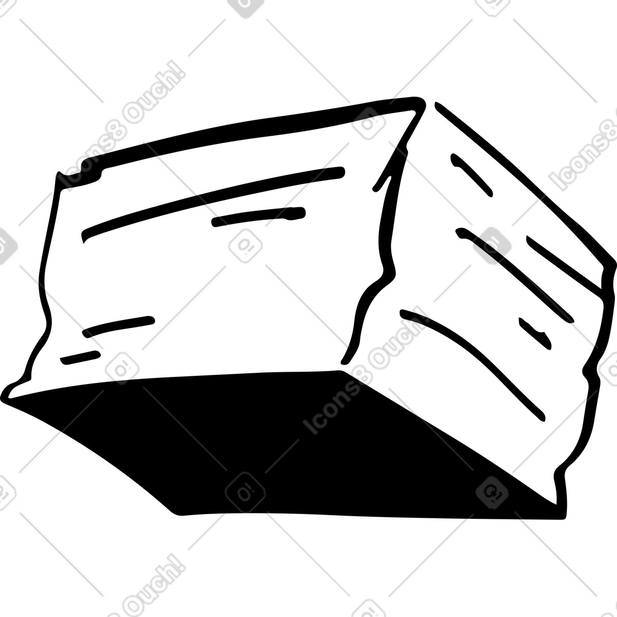Stapel papier-Illustration im Line-Stil als Download in PNG, SVG