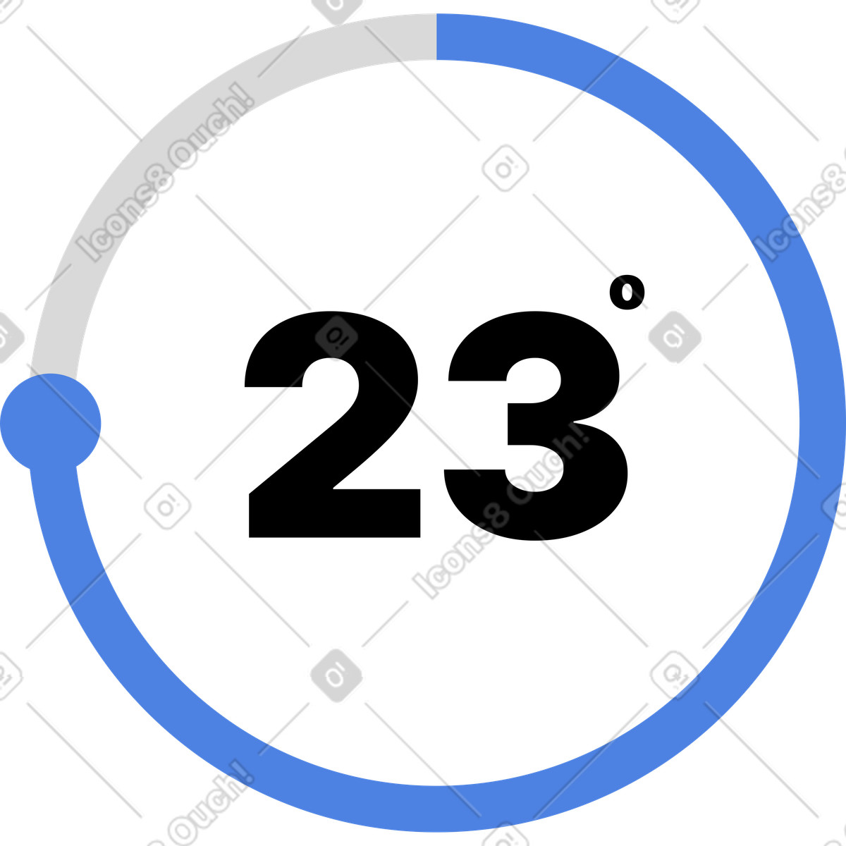 Chart with numbers and degrees illustration in Network style download in PNG, SVG