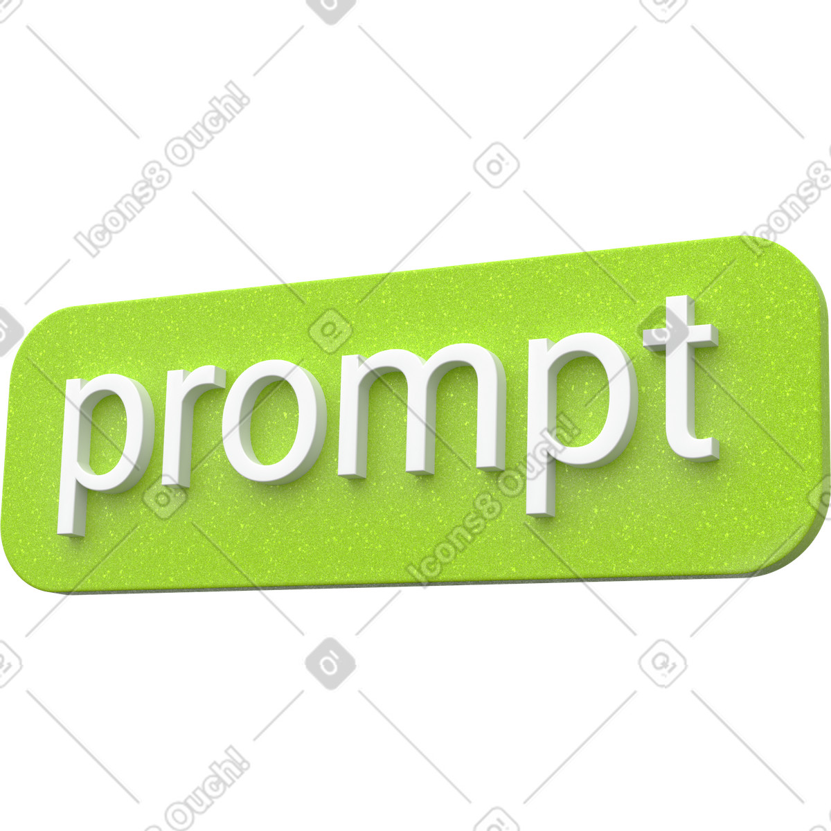 Etichetta prompt ia, elemento di testo, design ecologico illustrazione in stile 3D Enterprise scarica in PNG, SVG