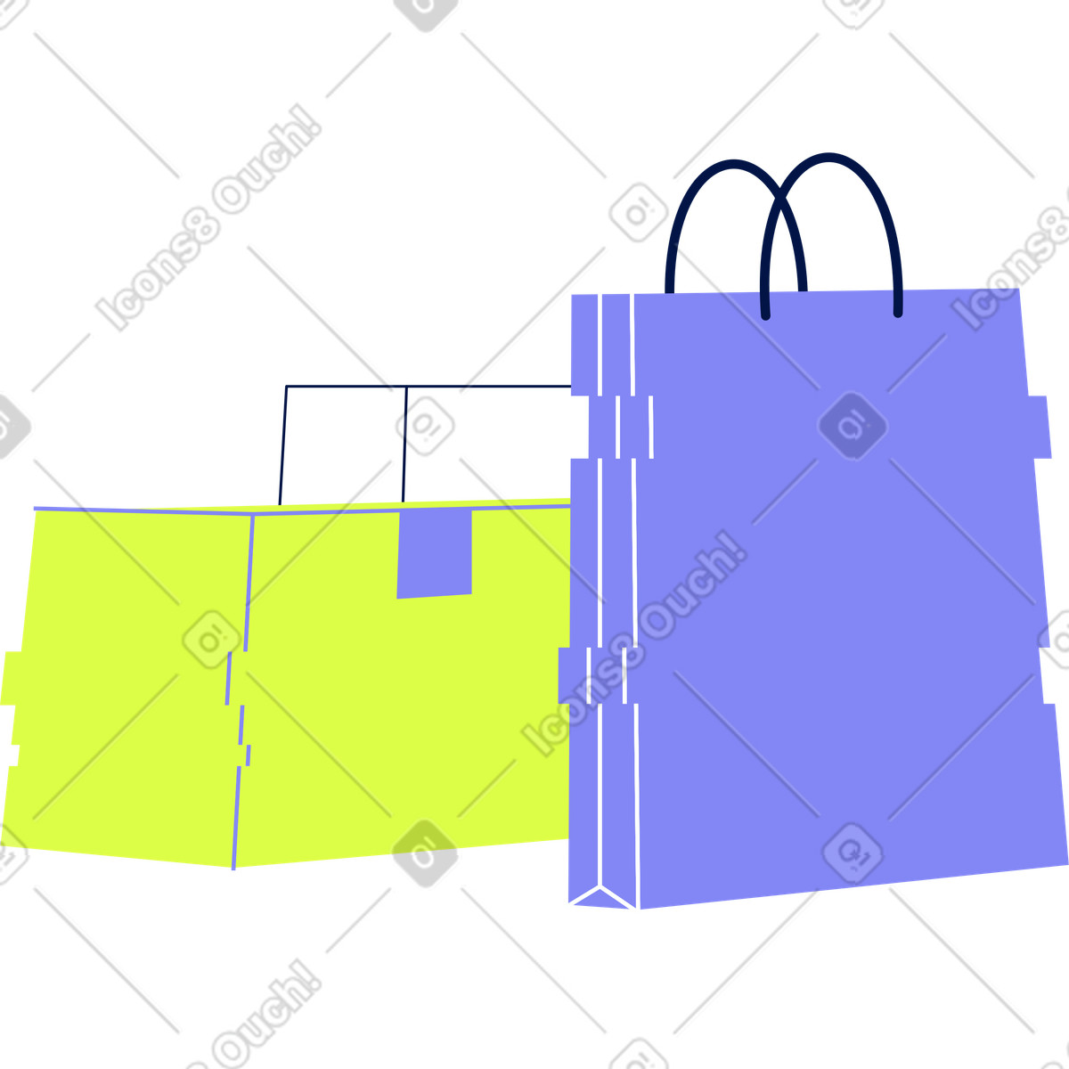 Ilustração de Pacotes e caixas em no estilo Glow para baixar em PNG, SVG