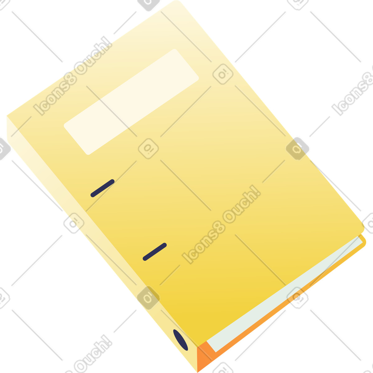 Gelber büroordner-Illustration im Beam-Stil als Download in PNG, SVG
