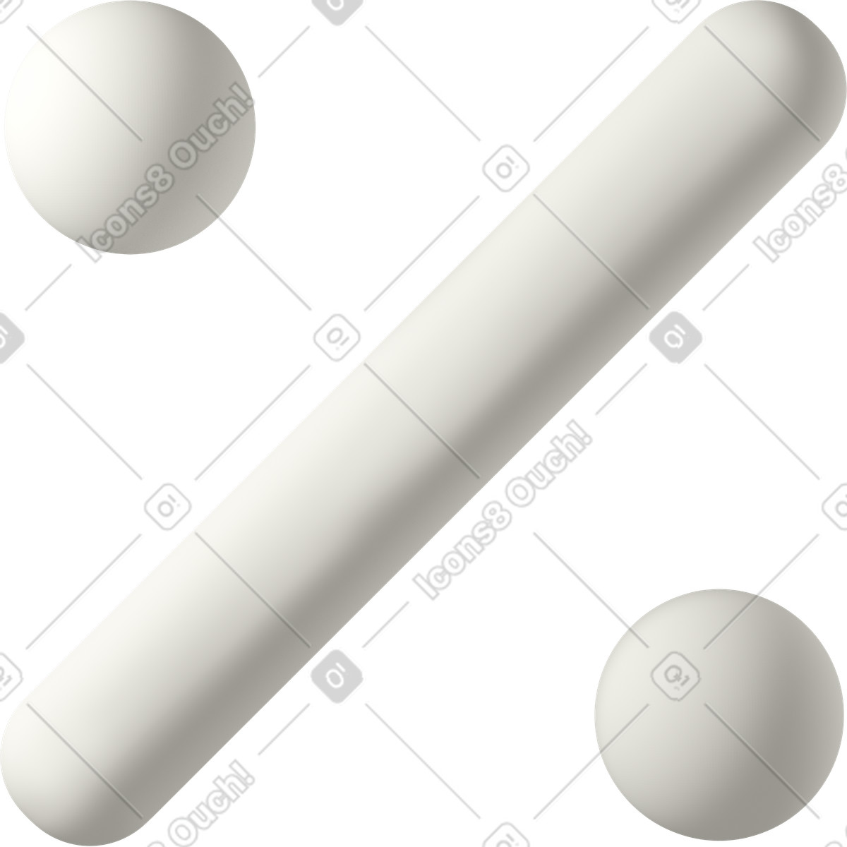 Ilustração de White percent sign em no estilo 3D Casual life para baixar em PNG, SVG