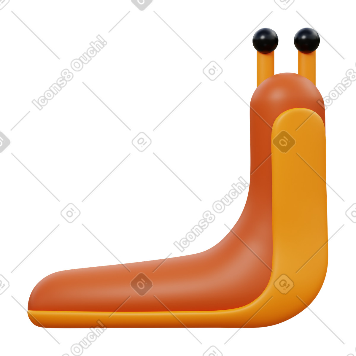 3D Fluency スタイルの Slug のイラストをPNG、SVG形式でダウンロード