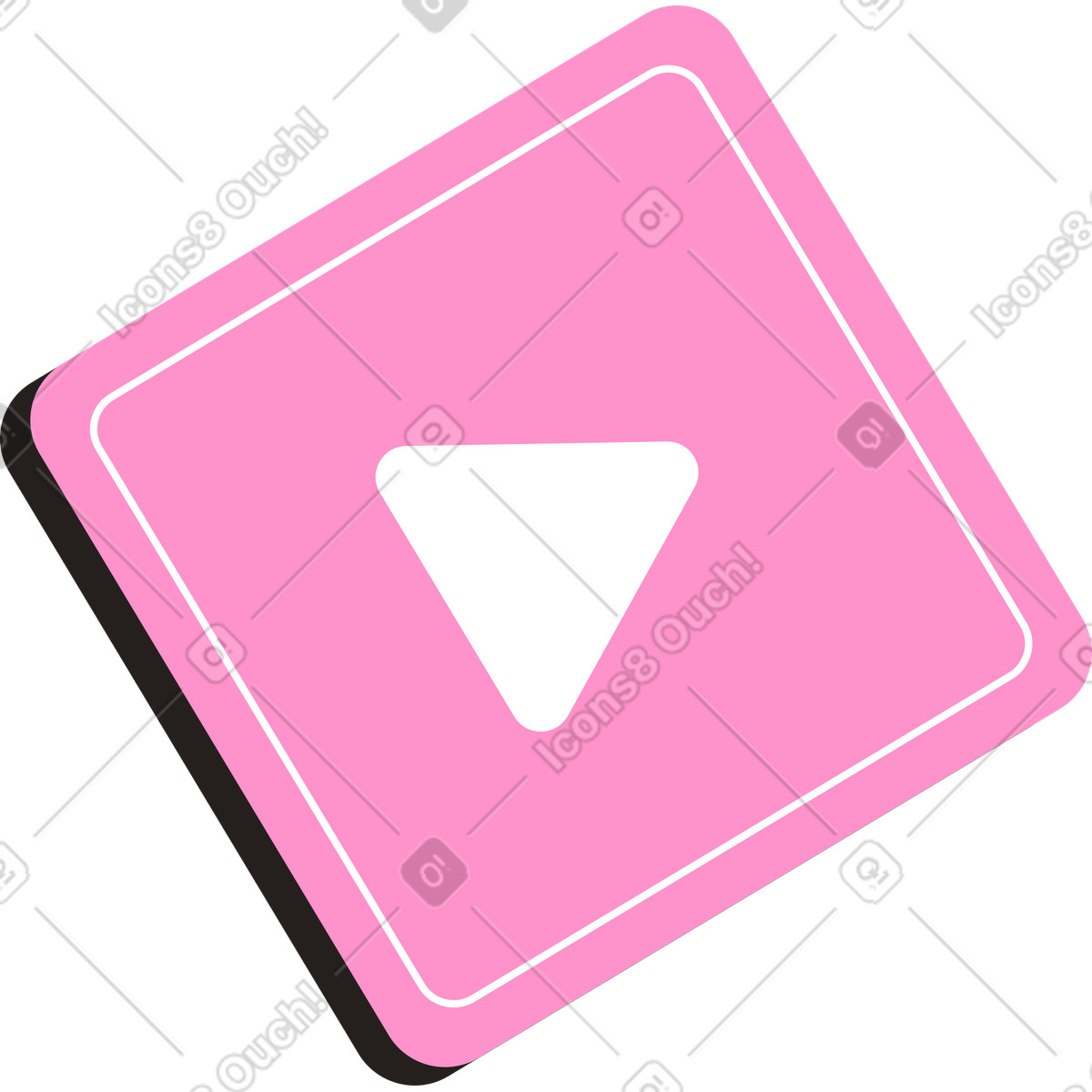 Ilustración Botón de play en estilo Like a descargar en PNG y SVG