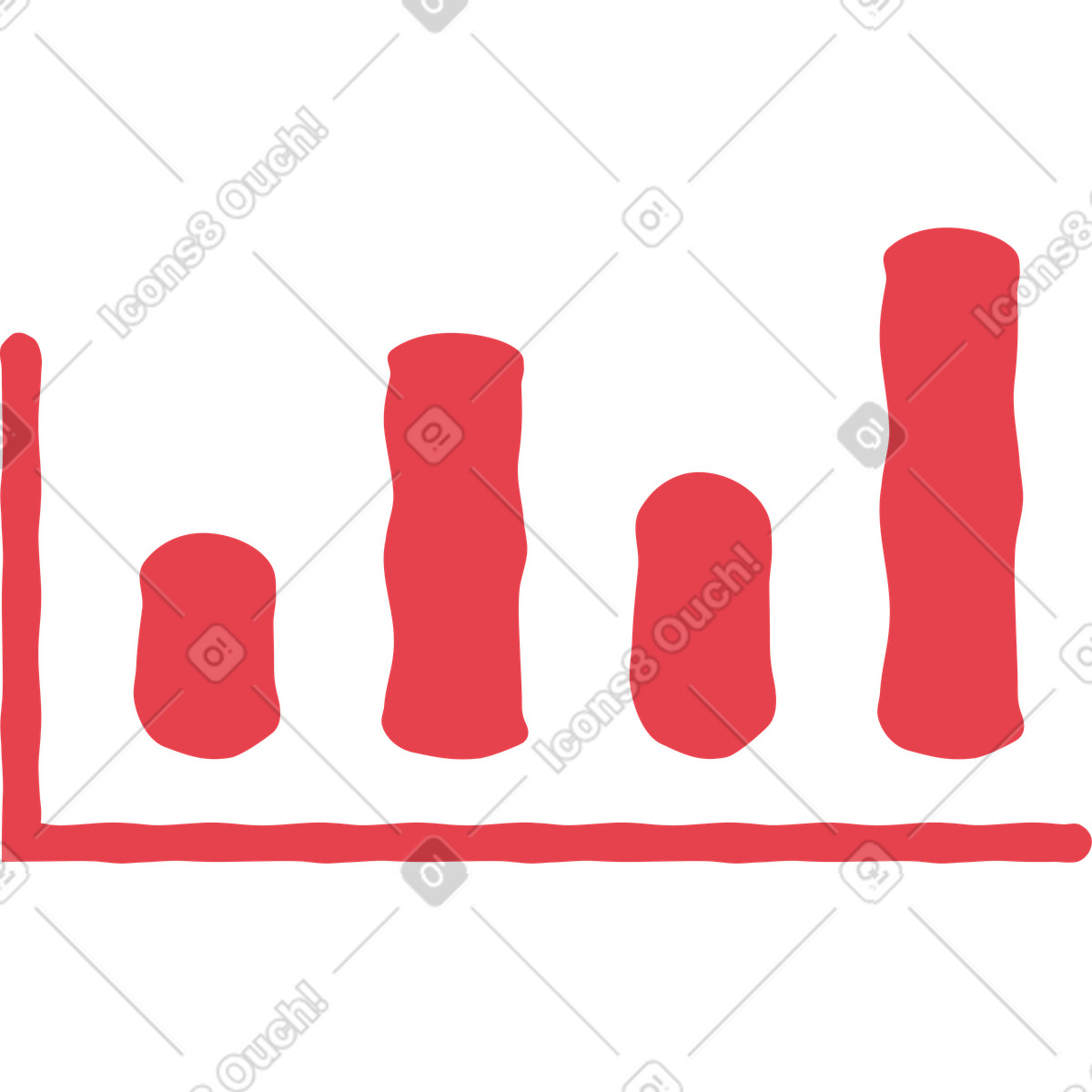 Ilustração de Gráfico em no estilo Stripy para baixar em PNG, SVG
