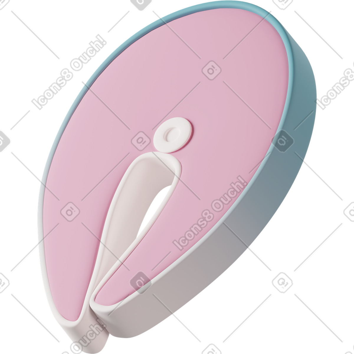 Ilustração de Pink salmon steak em no estilo 3D Casual life para baixar em PNG, SVG