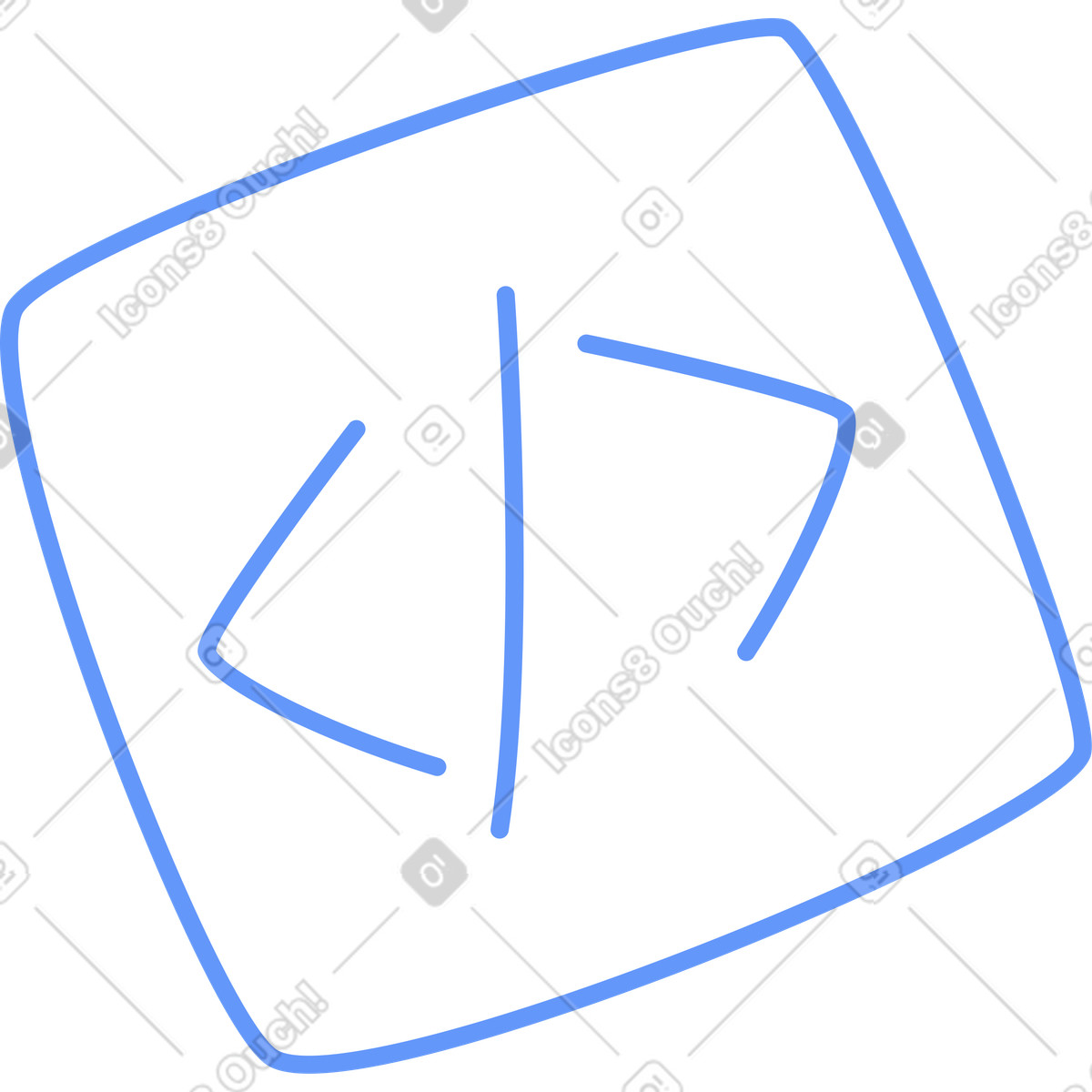 Big blue code illustration in PNG, SVG