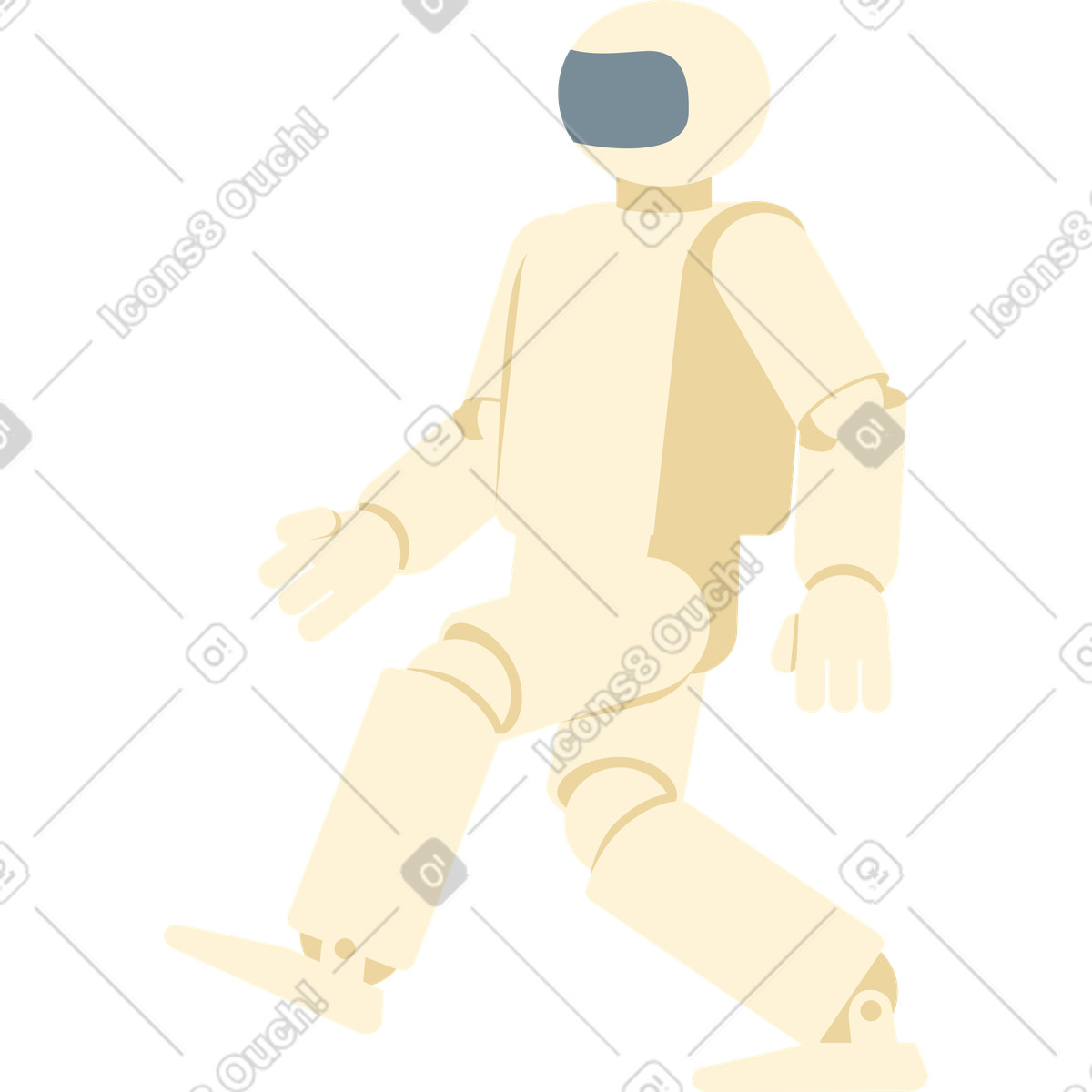 Ilustração de Robô humanóide em no estilo Catchy para baixar em PNG, SVG