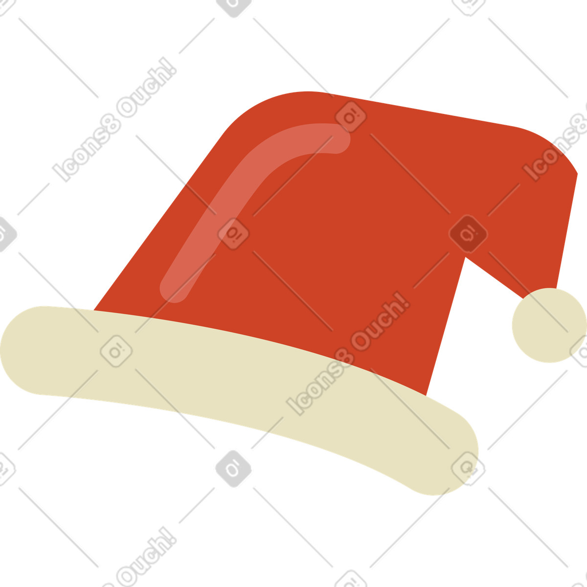 Illustration Chapeau de père noël dans le style Arabica à télécharger aux formats PNG, SVG