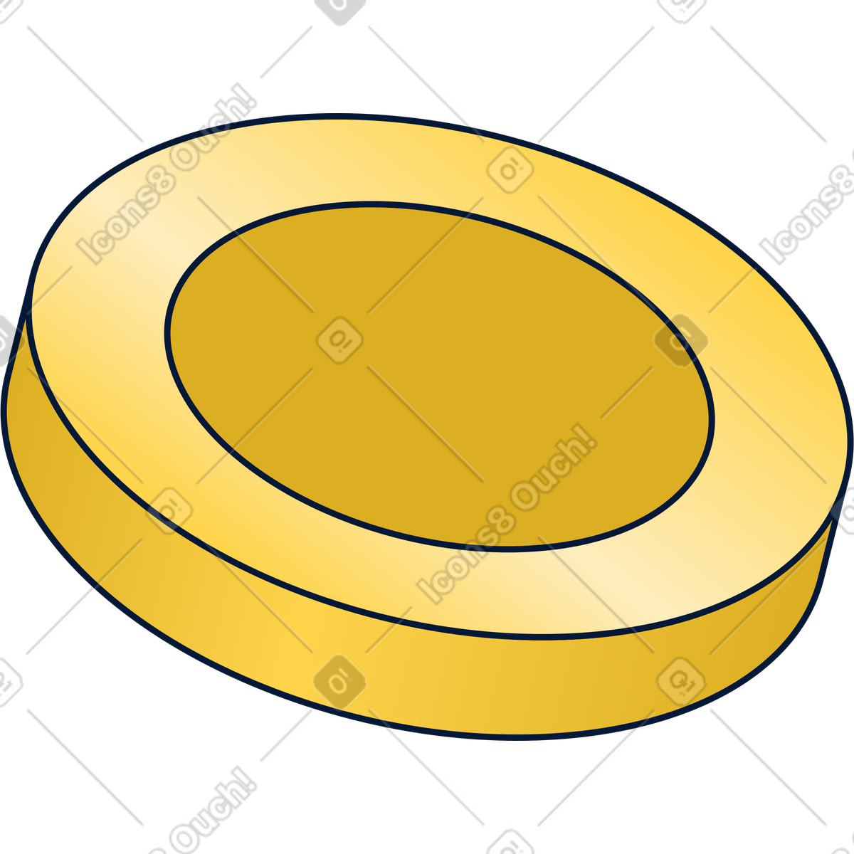 Coin illustration in PNG, SVG