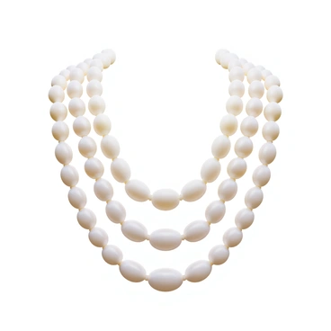 A multi-strand pearl necklace with each level draped elegantly