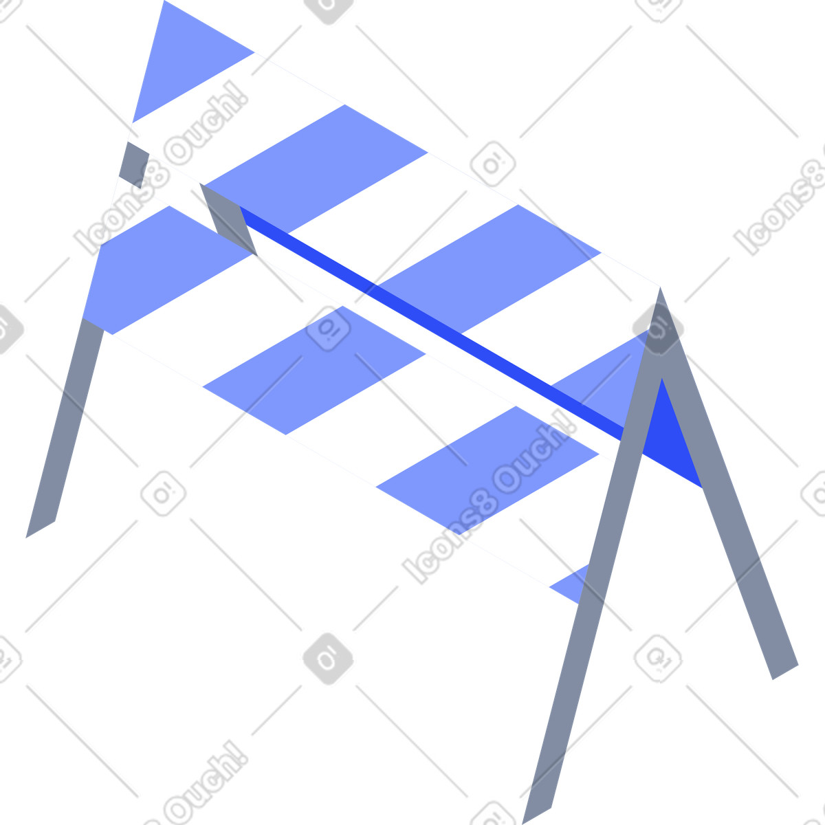 System スタイルの Roadblock barricade indicating street closure during maintenance and repair work のイラストをPNG、SVG形式でダウンロード