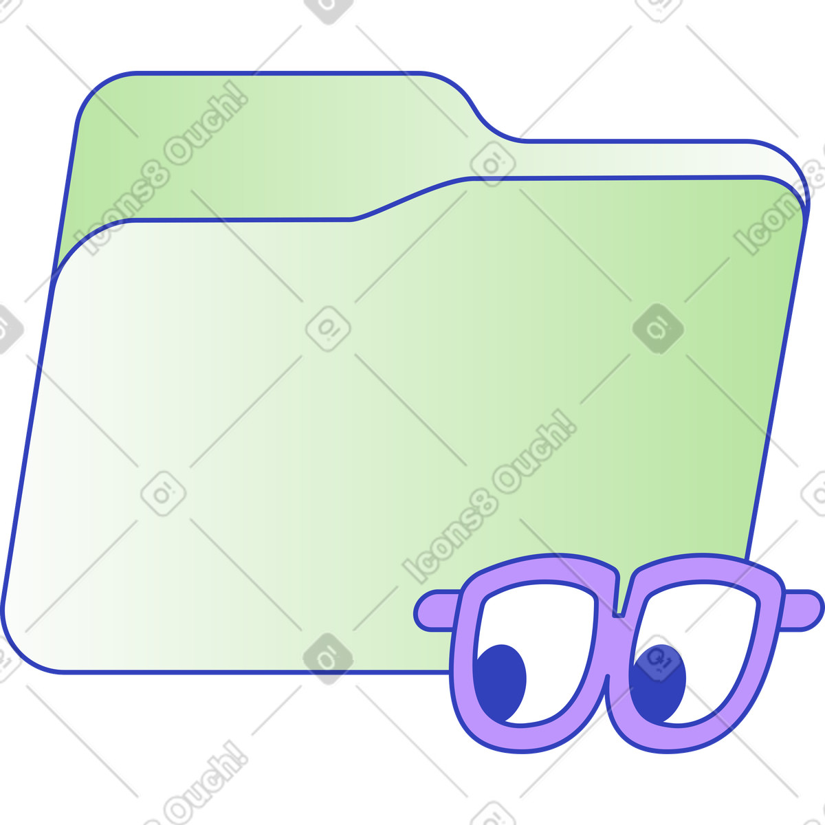 Active file folder illustration in Eyeful style download in PNG, SVG